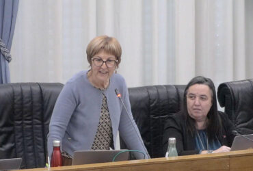 La consigliera Chiara Minelli in Consiglio Valle