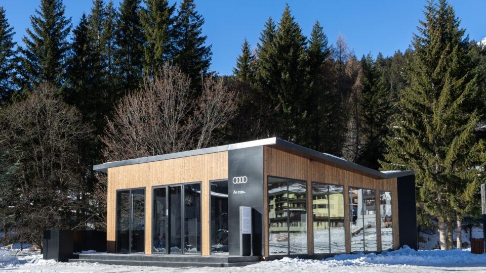 Uno dei quattro smart hub Audi a Madonna di Campiglio