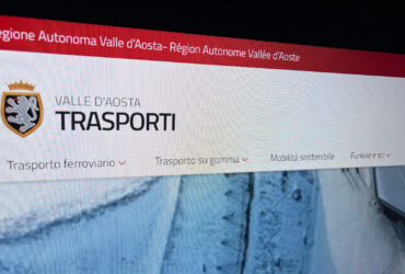 La home page del sito regionale Valle d'Aosta trasporti