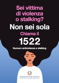 Chiama il 1522 in caso di violenza o stalking