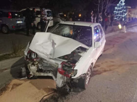 Un incidente stradale su una strada valdostana