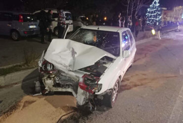 Un incidente stradale su una strada valdostana