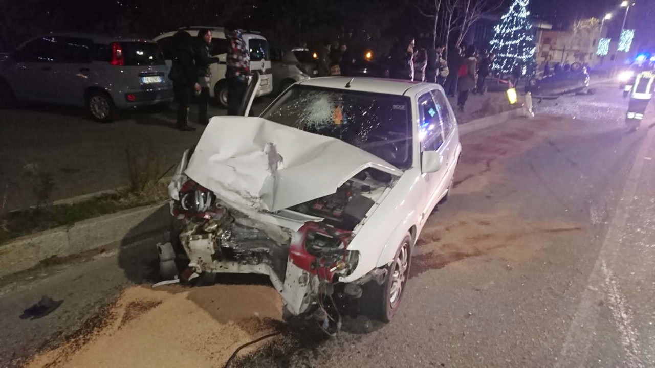 Un incidente stradale su una strada valdostana