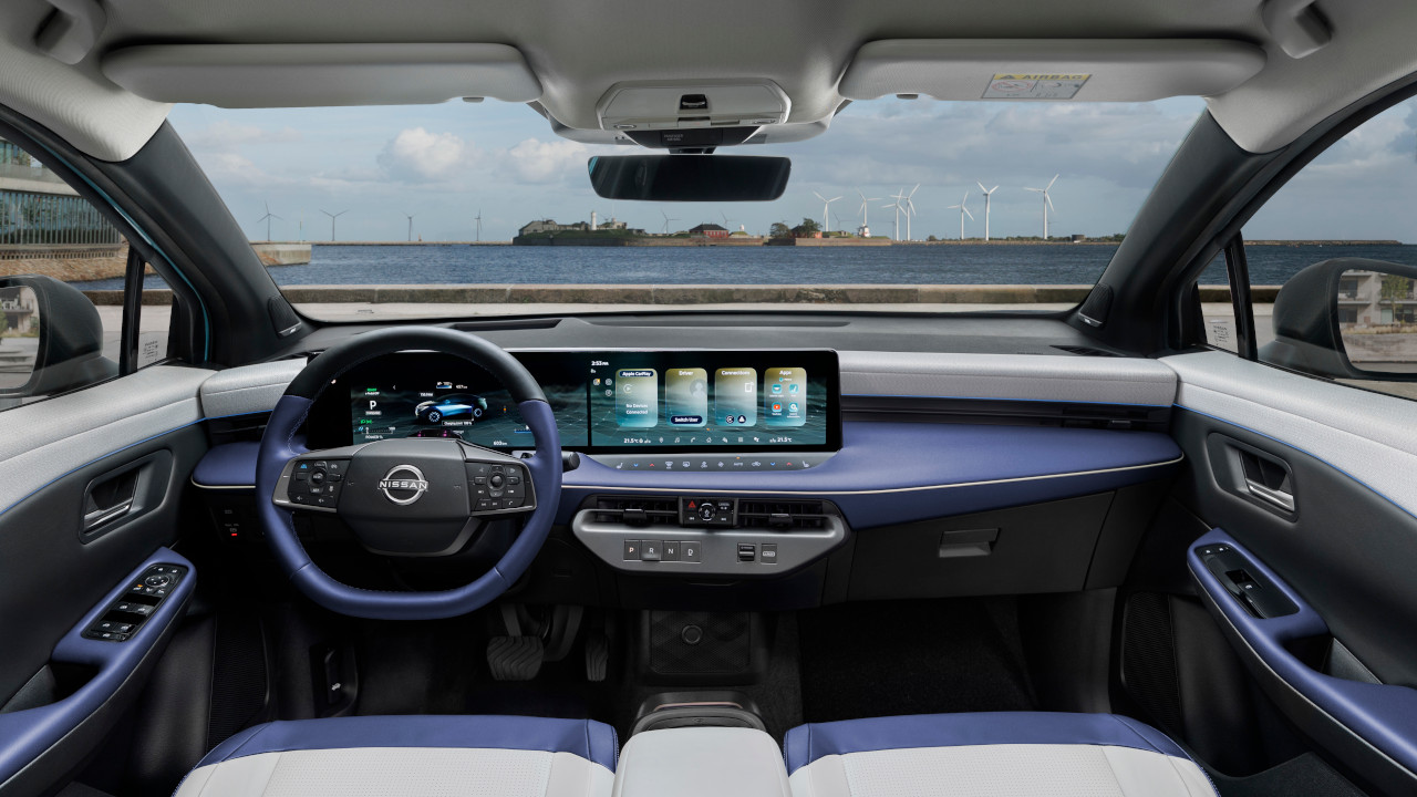 Gli interni della nuova Nissan Leaf